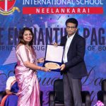 Gateway international school presented a memento to Dr. Sekar Viswanathan Sir.