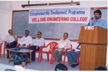 Photos were taken at the Entrepreneurship Program conducted at Vellore Engineering College on February 12th to14th, 1998