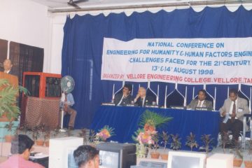 A National Conference on "Engineering for Humanities and Human Factors" was held at VEC college on August 13-14, 1998, with Chief Guest Mr. S. Rame Gowda, Chairman of AICTE.