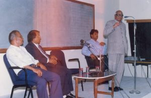 The Dr. Channa Reddy Auditorium was inaugurated at Vellore Engineering College on February 9, 1997, with Professor Madhu Dandavate, Deputy Chairman of the Planning Commission, gracing the occasion as the chief guest.