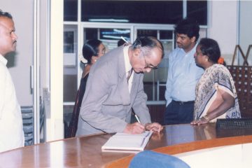 Photos were taken during a lecture held at VCR Memorial Hall on February 15, 1998.