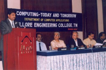 A seminar on "Computing - Today and Tomorrow" was organized by the Department of Computer Applications at Bangalore on August 29, 1998, with Guest of Honor Civil Aviation Minister Ananth Kumar.