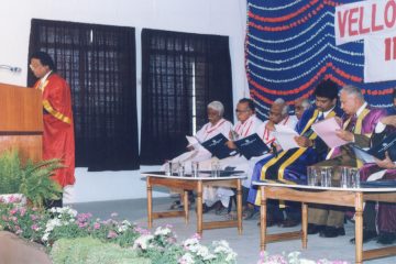 The 11th annual convocation of Vellore Engineering College was held in 1999.