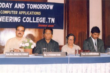 A seminar on "Computing - Today and Tomorrow" was organized by the Department of Computer Applications at Bangalore on August 29, 1998, with Guest of Honor Civil Aviation Minister Ananth Kumar.