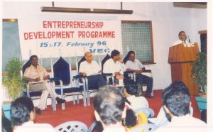 Vellore Engineering College conducted an Entrepreneurship Development Program in 1996, empowering innovators and future entrepreneurs.