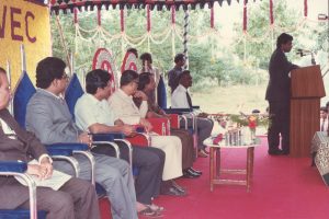 The foundation stone for the library at Vellore Engineering College was laid by Chief Guest Mr. M. GopalaKrishnan, Chairman and MD of Indian Bank, on December 22, 1994.