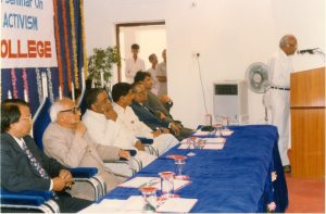 The Dr. Channa Reddy Auditorium was inaugurated at Vellore Engineering College on February 9, 1997, with Professor Madhu Dandavate, Deputy Chairman of the Planning Commission, gracing the occasion as the chief guest.