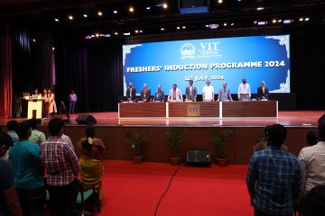 Tamil Thai Vazhthukal song sung before starting 25th July Fresher Induction Programme 2024