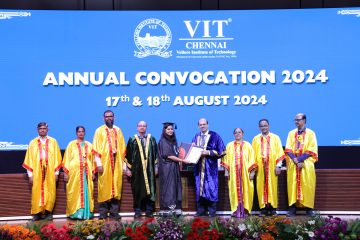 Graduands getting degree certificates from Dr. T. Thyagarajan in day 2 of convocation 18th august 2024.