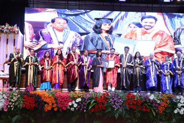 Chief Guests giving graduate degree certificates to Graduands