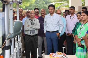 Dr. Sekar Viswanathan, Vice President, flagged off the ECO-RIDE service.